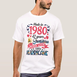 Camiseta Feita Em 1980, 42 Anos De Nascimento À Luz Do Sol