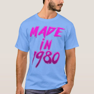 Camiseta Feita Em 1980, Design De Aniversário Retroativo