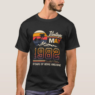 Camiseta Feita Em 1982 Em Maio, 40 Anos Sendo Uma Vintagem