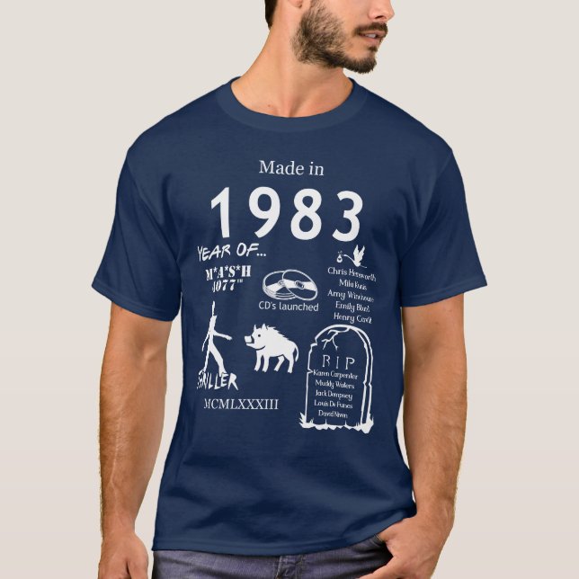 Camiseta Feita em 1983 (Frente)