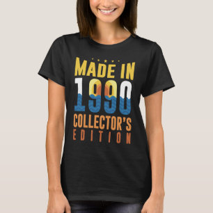 Camiseta Feita Em 1990 Bday Collectors Edition aniversário 