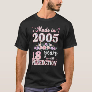 Camiseta Feita Em 2005 Com 18 Anos De Idade, 18 Anos De Ida