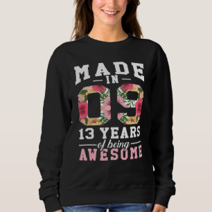 Camiseta Feita Em 2009 13 Anos De Estar Incrível 13 Birthda