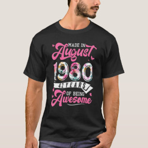 Camiseta Feita Em Agosto De 1980 Com 42 Anos De Idade