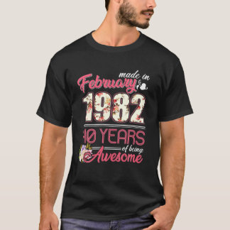 Camiseta Feita Em Fevereiro De 1982 Com 40 Anos De Idade Fl