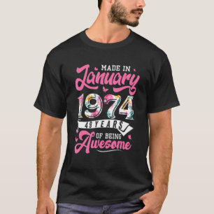 Camiseta Feita Em Janeiro De 1974 Com 49 Anos De Idade, 49