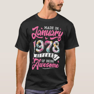 Camiseta Feita Em Janeiro De 1978 Com 45 Anos De Idade