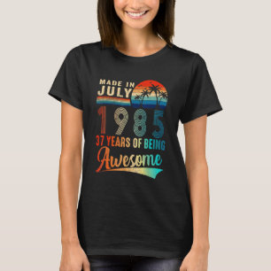 Camiseta Feita Em Julho De 1985, 37 Anos De Vintag Espetacu