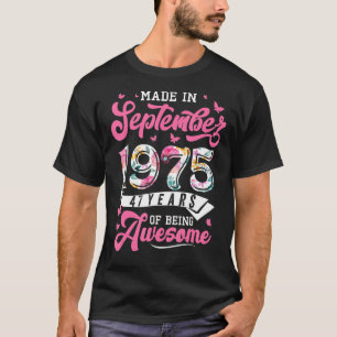 Camiseta Feita Em Setembro De 1975 Com 47 Anos De Nasciment