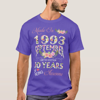 Camiseta Feita Em Setembro De 1993 Com 30 Anos De Bein