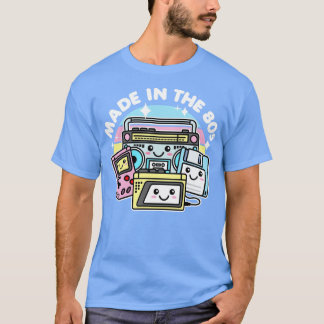 Camiseta Feita na Arte Kawaii Cute dos anos 80