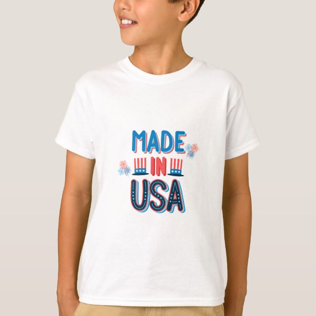Camiseta Feita na Tipografia dos EUA (Frente)