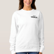 Feita por Merlin White Sweatshirt Crewneck