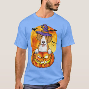 Camiseta Feiticeira Americana Pumpkin Halloween Dog Lover