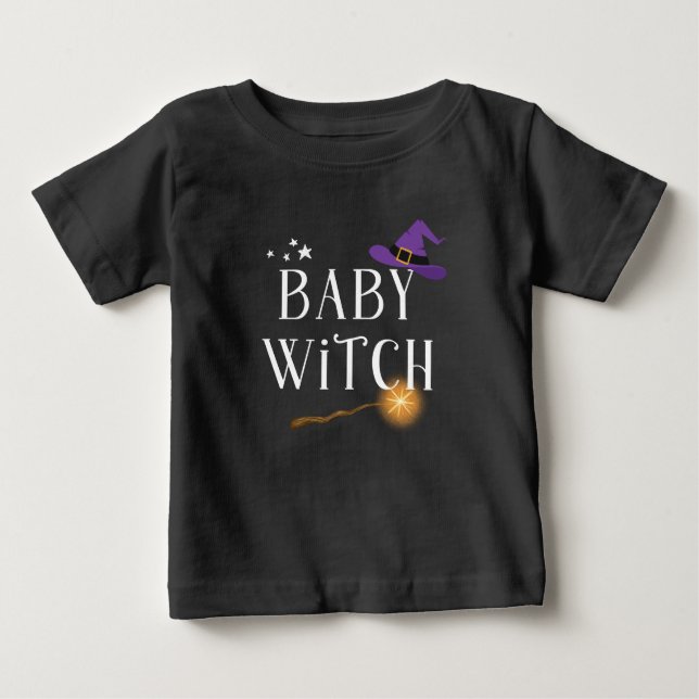 Camiseta Feiticeira Bebê - Halloween de Combinação Familiar (Frente)