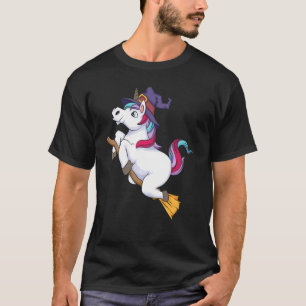 Camiseta Feiticeira bonita Unicórnio Halloween Engraçado Im