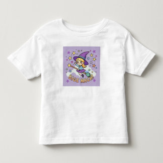 Camiseta Feiticeira Bonita Voando no Vetor do Dia das Bruxa