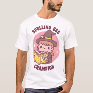 Camiseta Feiticeira com livro ortográfico, campeão de abelh