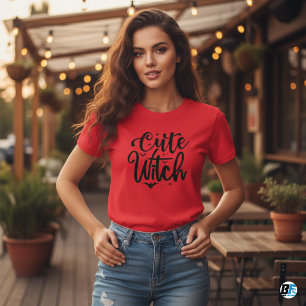 Camiseta Feiticeira Corajosa Mães Vermelhas no Halloween