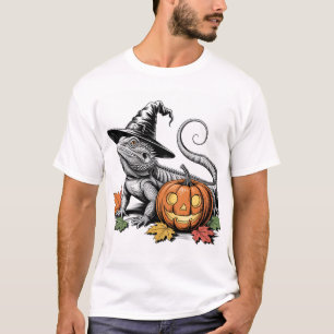 Camiseta Feiticeira de dragão e abóbora