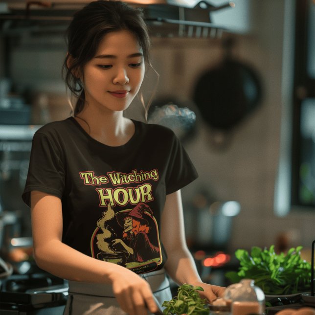 Camiseta Feiticeira de Estilo Retroativo Executando Spellag (Criador carregado)