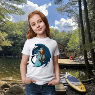 Camiseta Feiticeira do Dragão Azul Flocos de Neve
