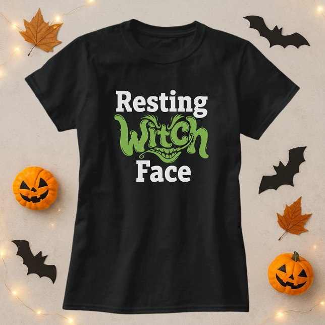 Camiseta Feiticeira em repouso no Halloween (Criador carregado)