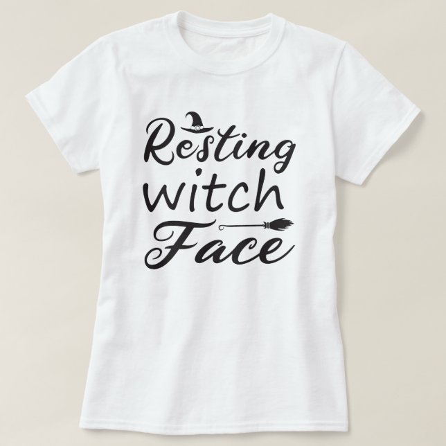 Camiseta Feiticeira em repouso no Halloween (Frente do Design)