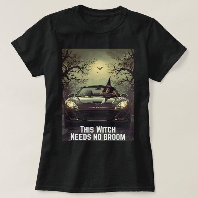 Camiseta feiticeira engraçada (Frente do Design)