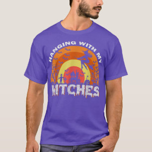 Camiseta Feiticeira Engraçada Andando Com Minhas Bruxas 104