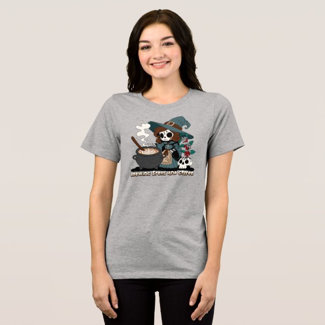 Camiseta Feiticeira: Espelhos e Café (Frente Completa)