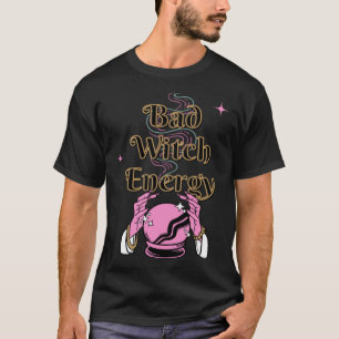 Camiseta Feiticeira Má Cheia Adulta no Halloween Energia Gr