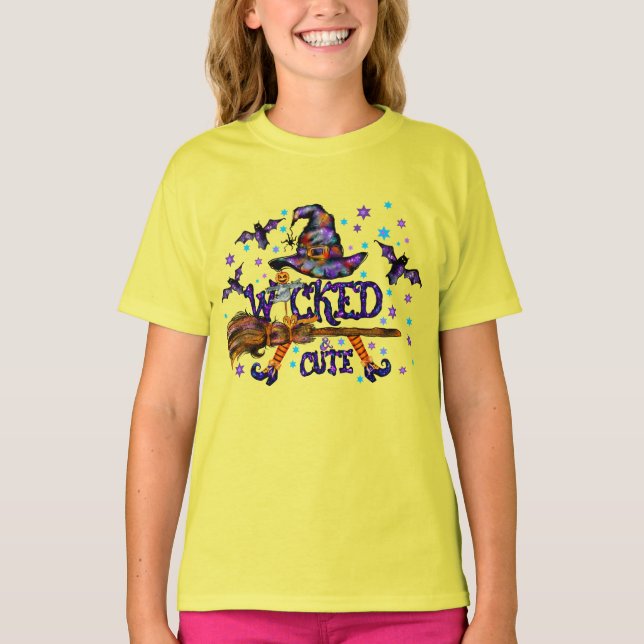 Camiseta Feiticeira Mágica das Halloween (Frente)