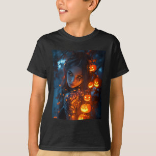 Camiseta Feiticeira Mística de Encantação de Halloween bril