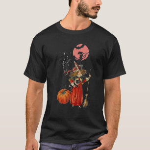Camiseta Feiticeira Spookie E Maçã Vermelha Pumpkin Vintage
