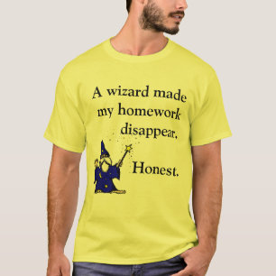 Camiseta Feiticeiro/camisa dos trabalhos de casa