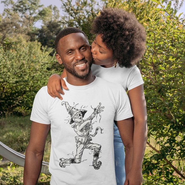 Camiseta Feiticeiro de Oz Fairy Tales, o Espantalho (Criador carregado)