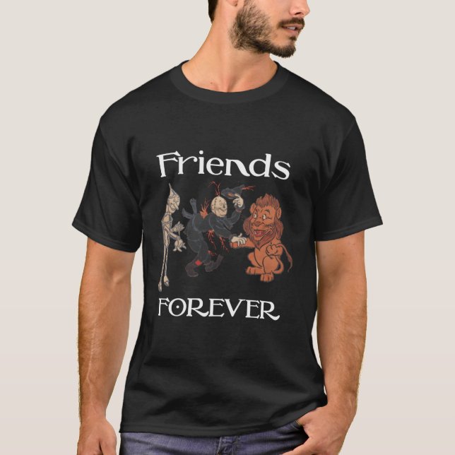Camiseta Feiticeiro De Oz - Lion Tin Cowardly Scarrow (Frente)
