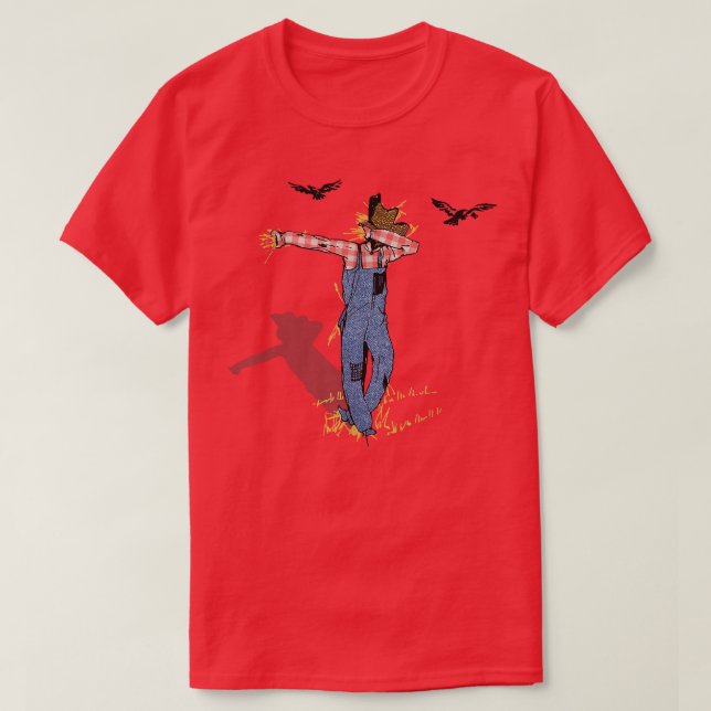 Camiseta Feiticeiro de Oz Scarecrow Dabbing Scarecrow Hallo (Frente do Design)