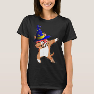 Camiseta Feiticeiro do Halloween Dabbing Pitbull Puppy Cach