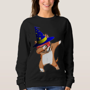 Camiseta Feiticeiro do Halloween Dabbing Pitbull Puppy Cach