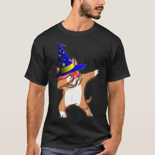 Camiseta Feiticeiro do Halloween Dabbing Pitbull Puppy Cach