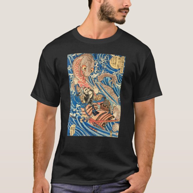 Camiseta Feiticeiro japonês evocando um dragão de tempestad (Frente)