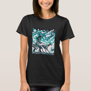 Camiseta Feiticeiro Psicodélico Andando Whippet Lurcher Gre