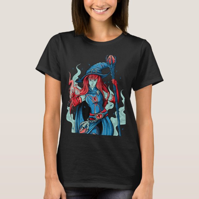 Camiseta Feiticeiro que cria uma ortografia com Funcionario (Frente)