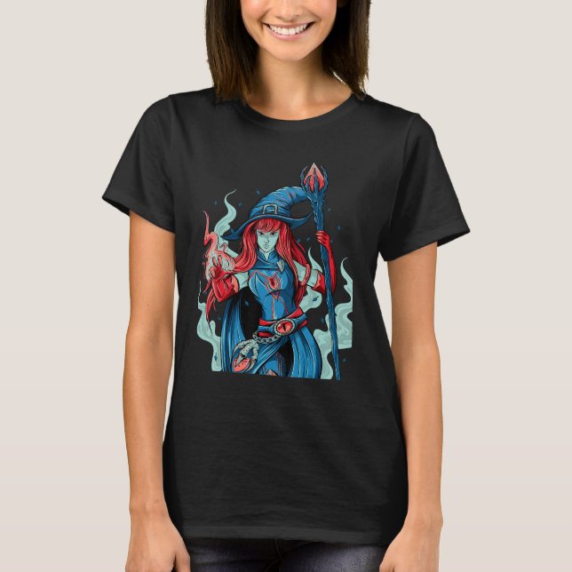 Camiseta Feiticeiro que cria uma ortografia com Funcionario (Frente)