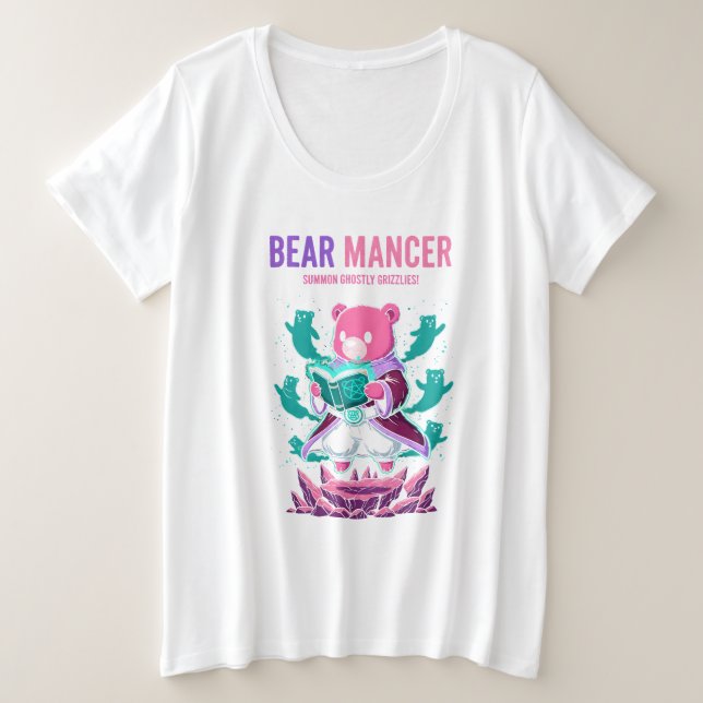 Camiseta Feiticeiro Urso Invoca Ursos Cinzentos Fantasmagór (Frente do Design)