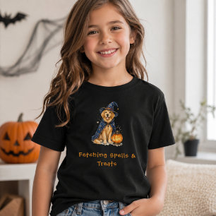 Camiseta Feitiços de Bruxo Cute do Retriever Dourado de Hal