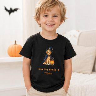 Camiseta Feitiços de Bruxo do Cão de Água Cute de Halloween