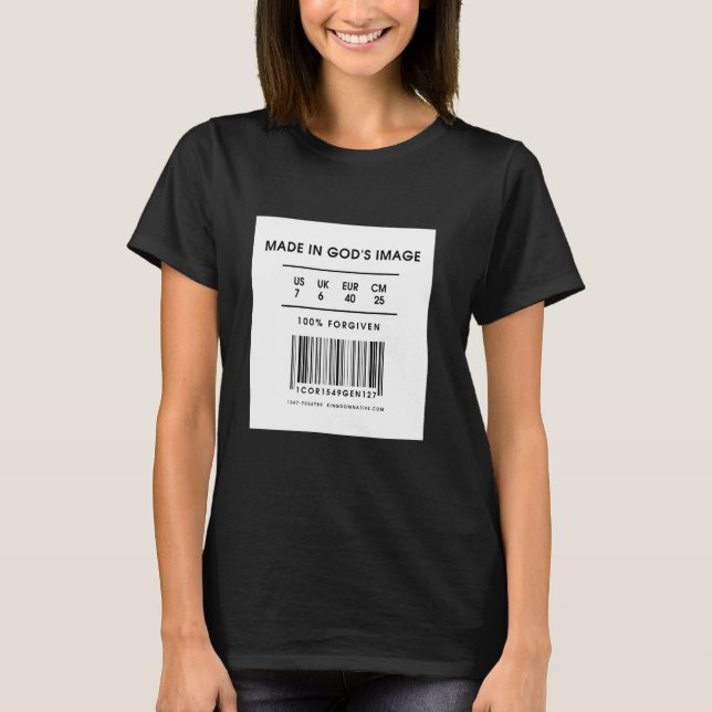 Camiseta Feito À Imagem De Deus  100 Por Cento Perdoado Cam (Frente)
